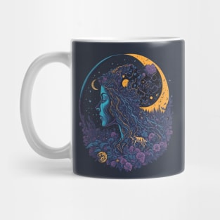 Pretty Woman at Night Time Mug